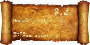 Huszár Lilla névjegykártya
