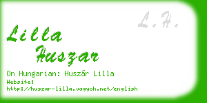 lilla huszar business card
